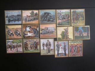 15 Color German Cigarette Cards Of German Army,  Issued 1933,  2/3