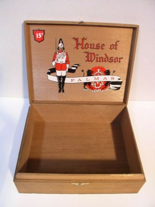 House Of Windsor Palmas Wooden Cigar Box W.  H.  Snyder & Sons Windsor Pa