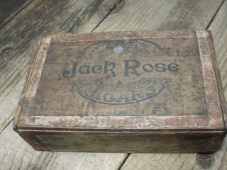 Antique Wood Cigar Box Jack Rose Cigars York State