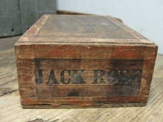 Antique Wood Cigar Box Jack Rose Cigars York State 3