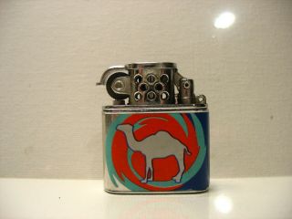 Vintage Camel Lighter 1997 Silver Tone With Colors Small 1 1/4 1 1/2 1/4