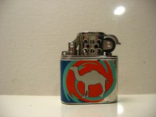 Vintage Camel lighter 1997 silver tone with colors small 1 1/4 1 1/2 1/4 2