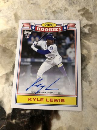2020 Topps Archives Rookies Kyle Lewis On Card Auto Seattle Mariners