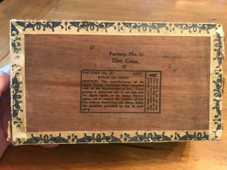 wood cigar box tobacciana rare 3