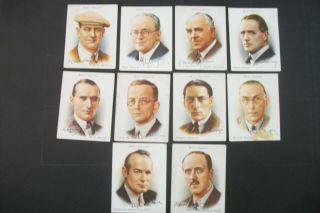 Cigarette Tobacco Cards Wills Famous British Authors 1937 10 Cards