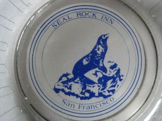 Vintage Seal Rock Inn Restaurant San Francisco Round Glass Ashtray 2