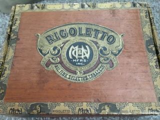 Antique 1900s Rigoletto Havana Tabacco Cigar Box Ohio