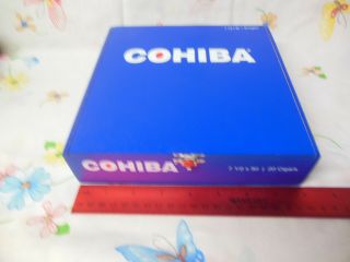 (1) Cohiba Blue Clasico 7 1/2 X 50 Empty Wood Cigar Box Craft - Knifes - Stash Box