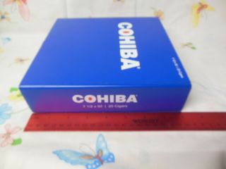 (1) COHIBA BLUE CLASICO 7 1/2 x 50 EMPTY WOOD CIGAR BOX Craft - Knifes - Stash Box 2