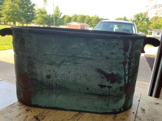 Vintage Antique Copper Double Boiler Wash Tub Canning