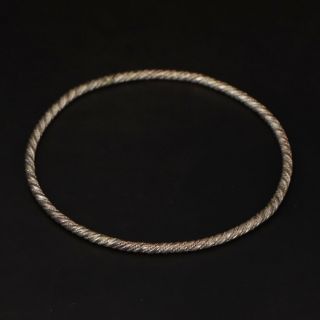 Vtg Sterling Silver - Southwestern Twisted Rope Solid 8.  5 " Bangle Bracelet 11.  5g