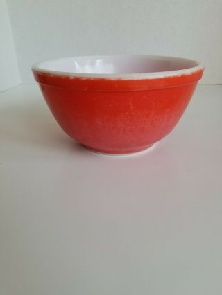 Vintage Red Pyrex Mixing Bowl 1.  5 Quart Number 402