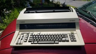 Vintage Canon Ap250 Electronic Typewriter W/ Extra Fonts And Cover