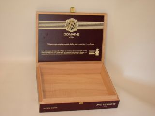 AVO UVEZIAN Empty Wooden Cigar Box - - Avo Domaine 20 Toros 3