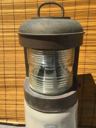 Vintage Marine Electric Ship Lantern Light - Frank Morrison & Son,  Cleveland,  O