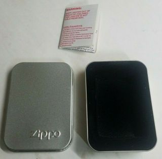 Zippo Lighter Metal Case Empty Box with Papers Earnhardt Signature UPC 3