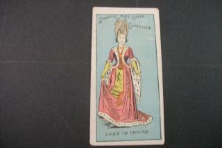 Cigarette Tobacco Card Pure Cubeb Lady Costume In 1300 Ad