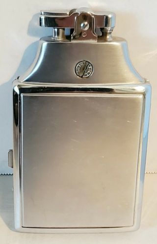 Vintage RONSON Mastercase Stainless Steel Combo Lighter & Cigarette Case 2