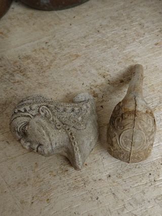 Two Victorian Clay Pipes