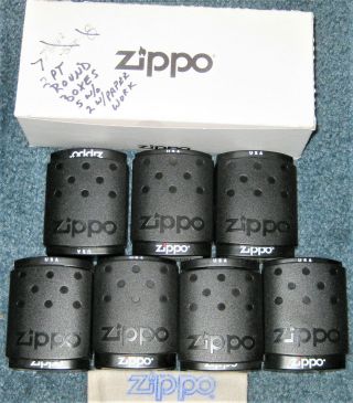 7 Zippo Plastic Display Boxes 2 With Guarantee Paper Empty