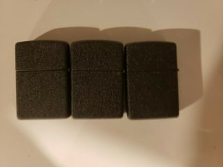 3x Black Crackle Vintage Style Fluid Lighter 3