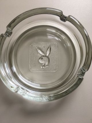 Authentic Vintage Playboy Glass Ashtray In 1978