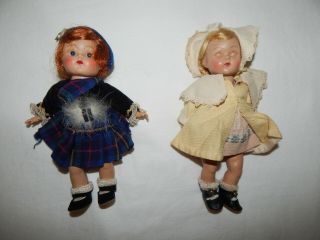 2 Vintage 1950s? Vogue Ginny Dolls Need Tlc