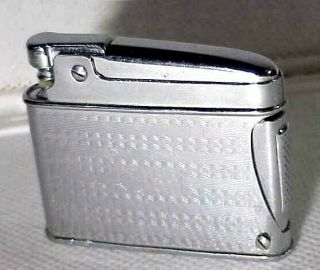 Vtg 1950s Japanese Side Squeeze Petrol Lighter W Sparks & Quick Refill Port