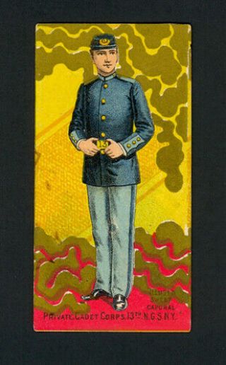 Private Cadet Corps,  13th,  N.  G.  S.  N.  Y.  1888 N224 Kinney Military Series - Ex - Mt