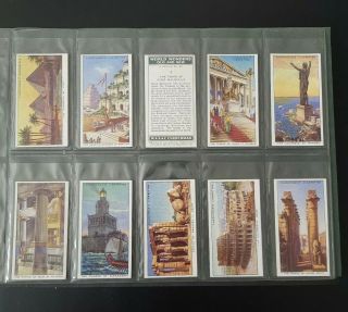 Cigarette Cards - Churchmans - World Wonders Old & - Full Set 50 - Ex,