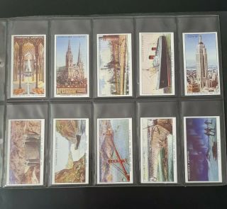 Cigarette Cards - Churchmans - World Wonders Old & - Full Set 50 - EX, 3