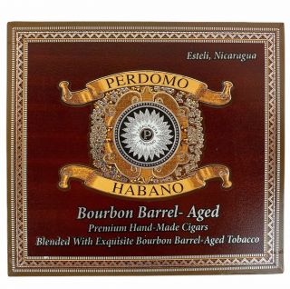 Perdomo Habano Bourbon Barrel Aged Epicure Empty Wooden Cigar Box