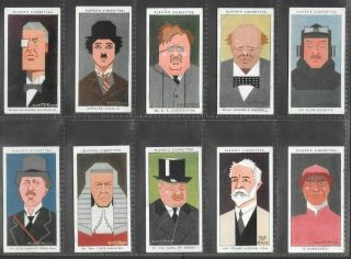 PLAYER 1926 (CELEBRITIES) FULL 50 CARD SET  STRAIGHT LINE CARICATURES 2