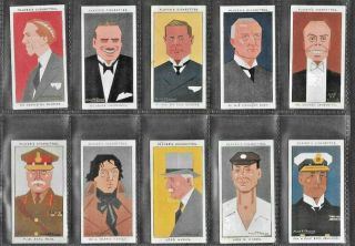 PLAYER 1926 (CELEBRITIES) FULL 50 CARD SET  STRAIGHT LINE CARICATURES 3