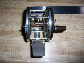 EDWARD VOM HOFE FISHING REEL 651 AND 2/0 STAMPED ON FOOT SLIDING OIL CAPS 3
