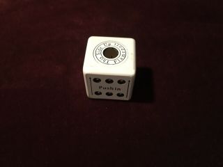 Vintage Rare White Dice Cube Butane Lighter