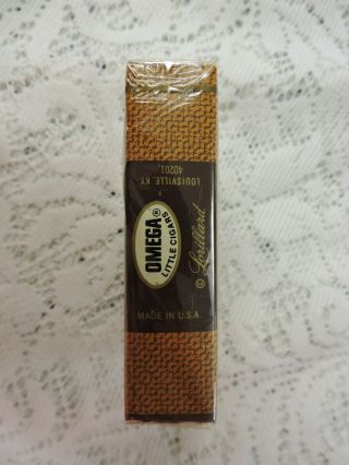 Vintage Omega Filter Tipped Little Cigars Cigarette Pack EMPTY Display Only 3
