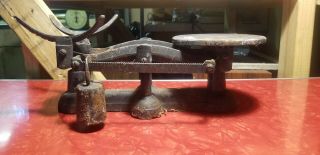 Vintage Cast Iron Balance Beam Scale