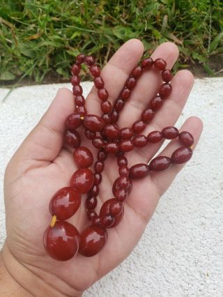 Wonderful Antiques Cherry Bakelite Necklace 54 Grams