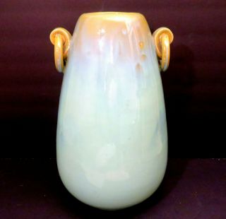 Large Antique Fulper Pottery Arts & Crafts 13in Vase Turquoise Seafoam