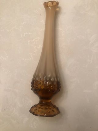 Fenton Cameo Opalescent Lily Of The Valley Bud Vase