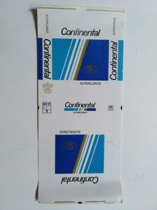 Opened Empty Cigarette Soft Pack - 100 Mm - - Brazil - Continental