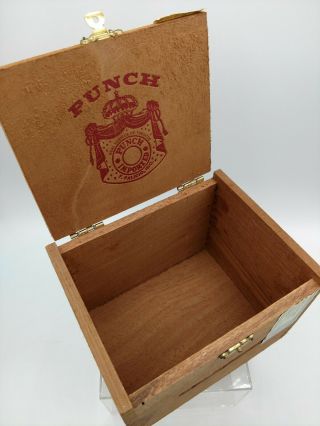 Punch Cigar Wood Box (only) Tobacco w Import Tape Honduras,  Rothschilds 3