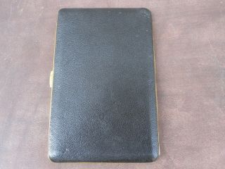 Vintage Kincraft Cigarette Case Made In England Black With Gold Interior
