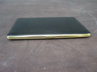 Vintage KINCRAFT Cigarette Case Made in England black with gold interior 3