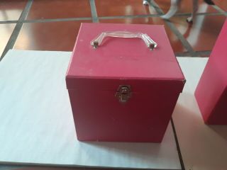 Vintage Platter - Pak Style Carrying Case 45 Vinyl Record Box Pink
