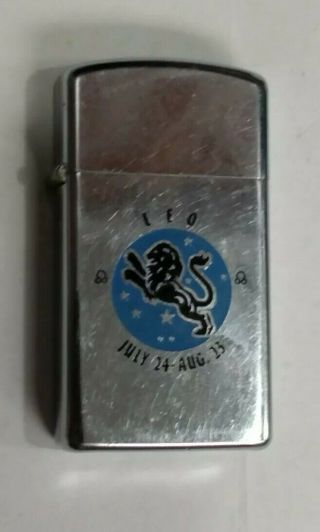 Vintage Zippo Leo July 24 - Aug 23 Lighter No Fluid Or No Flint Not