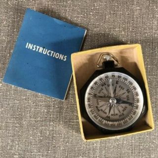 Vintage Taylor Leedawl Compass No.  2920 Bakelite And Instructions