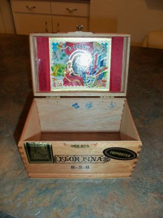 Auturo Fuente Flor Fina 8 - 5 - 8 (Maduro) Wood Cigar Box - 2