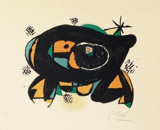 Joan Miro Lithograph Pencil Signed Hors Commerce Lmtd Ed Surrealism Abstract